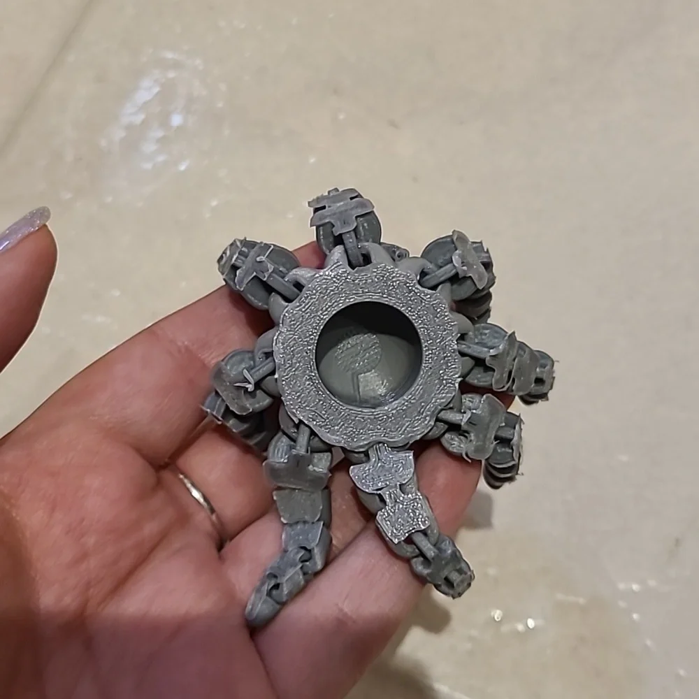 Gray 3D Printed Octopus - Picture 3 of 6